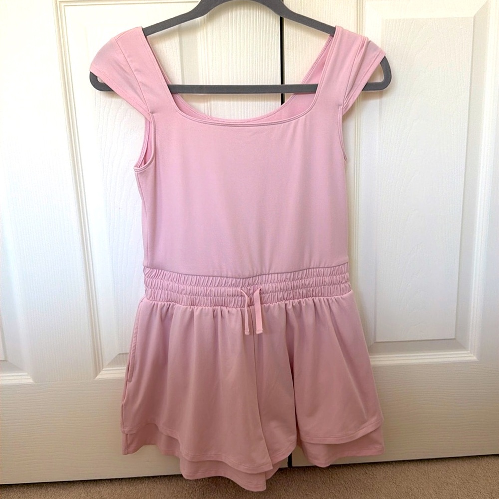 Abercrombie kids YPB blush pink romper size 13/14